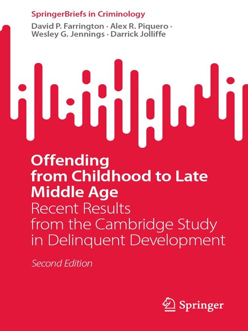 Title details for Offending from Childhood to Late Middle Age by David P. Farrington - Available